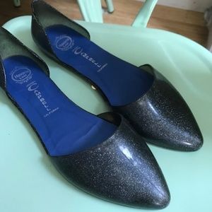 Jeffrey Campbell Glitter D'Orssay Jelly Flats